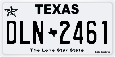 TX license plate DLN2461