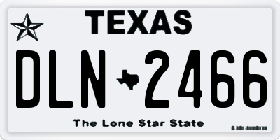TX license plate DLN2466