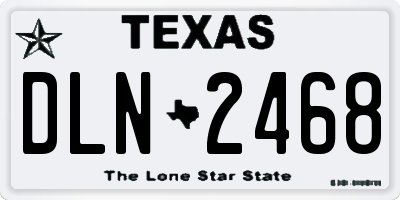 TX license plate DLN2468