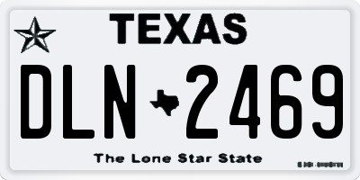 TX license plate DLN2469