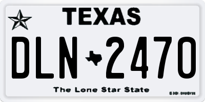 TX license plate DLN2470