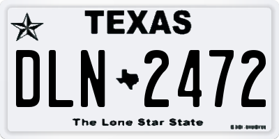 TX license plate DLN2472
