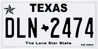 TX license plate DLN2474
