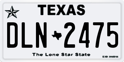 TX license plate DLN2475