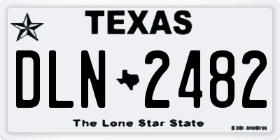 TX license plate DLN2482