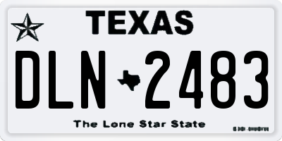 TX license plate DLN2483