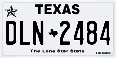 TX license plate DLN2484
