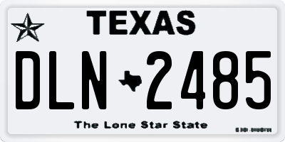 TX license plate DLN2485