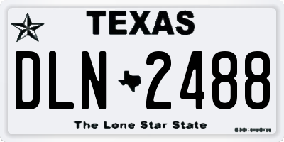 TX license plate DLN2488