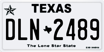 TX license plate DLN2489