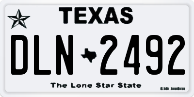 TX license plate DLN2492