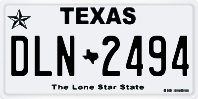 TX license plate DLN2494