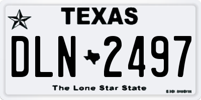 TX license plate DLN2497
