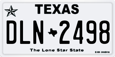 TX license plate DLN2498