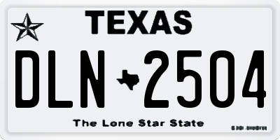 TX license plate DLN2504