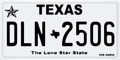TX license plate DLN2506