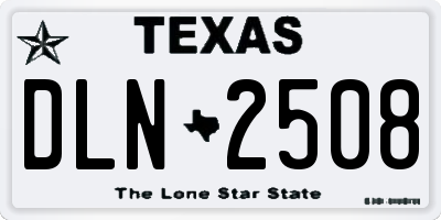 TX license plate DLN2508