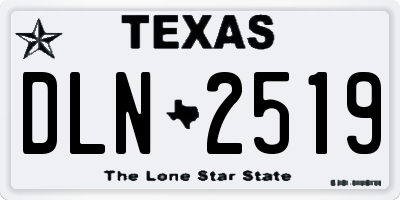 TX license plate DLN2519