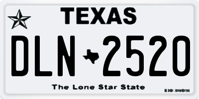 TX license plate DLN2520