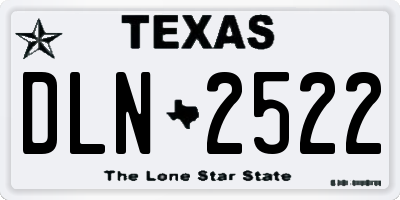 TX license plate DLN2522