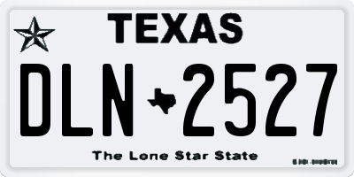 TX license plate DLN2527