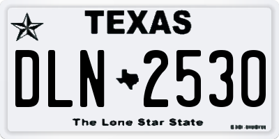 TX license plate DLN2530