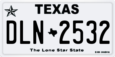 TX license plate DLN2532