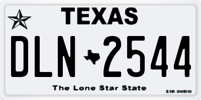 TX license plate DLN2544