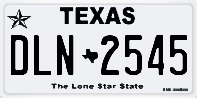 TX license plate DLN2545