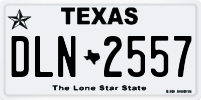 TX license plate DLN2557