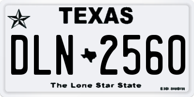 TX license plate DLN2560