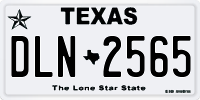 TX license plate DLN2565
