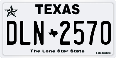 TX license plate DLN2570