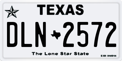 TX license plate DLN2572