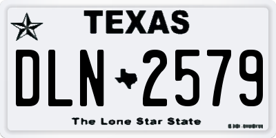 TX license plate DLN2579