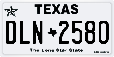 TX license plate DLN2580
