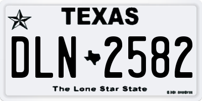 TX license plate DLN2582