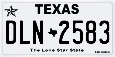 TX license plate DLN2583