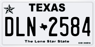 TX license plate DLN2584
