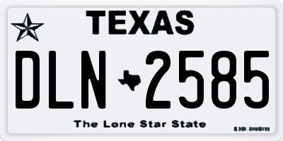 TX license plate DLN2585
