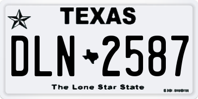 TX license plate DLN2587