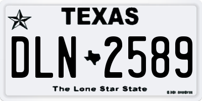TX license plate DLN2589