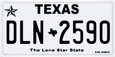 TX license plate DLN2590