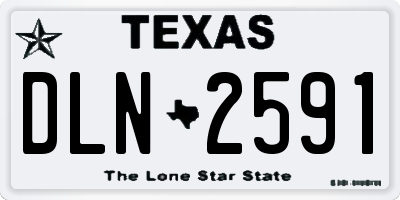 TX license plate DLN2591