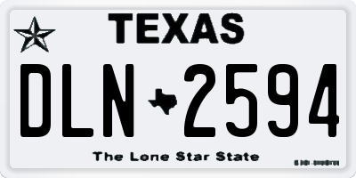 TX license plate DLN2594
