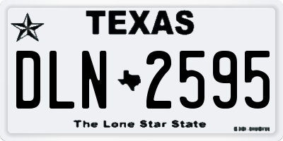 TX license plate DLN2595