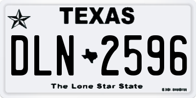 TX license plate DLN2596