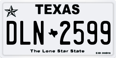 TX license plate DLN2599