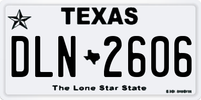 TX license plate DLN2606