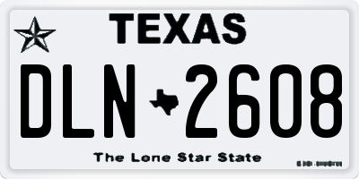 TX license plate DLN2608